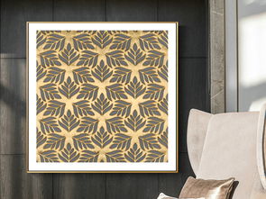 北歐現(xiàn)代簡(jiǎn)約抽象金色葉子3D裝飾畫(huà) 高清設(shè)計(jì)素材與裝飾美學(xué)